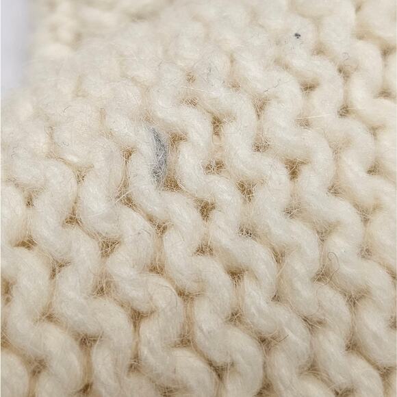 Michael Michael Kors Cowl Neck Cropped Ivory Aplaca Blend Cable Knit Sweater P/L - Picture 8 of 8
